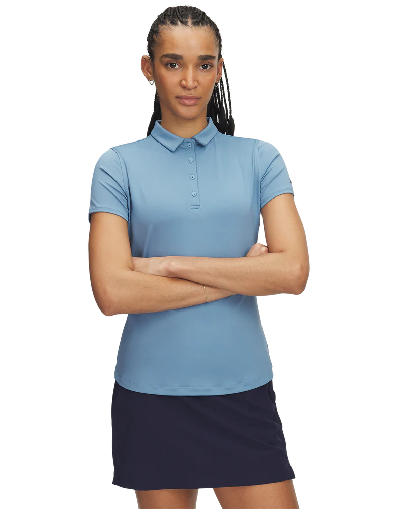 Under Armour Women's Golf Shirt | Polo Playoff SS | Blue Smoke