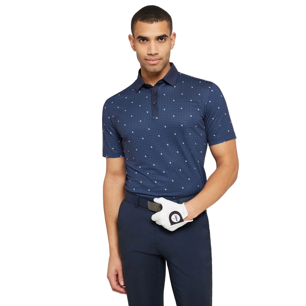 [D01001169349-M] Galvin Green Men`s Golf Shirt | Marley | Navy/White (M)