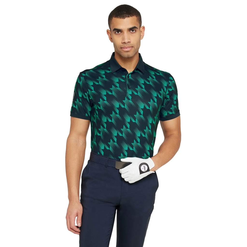 [D01001198765-M] Galvin Green Men`s Golf Shirt | Miles | Navy/Golf Green (M)