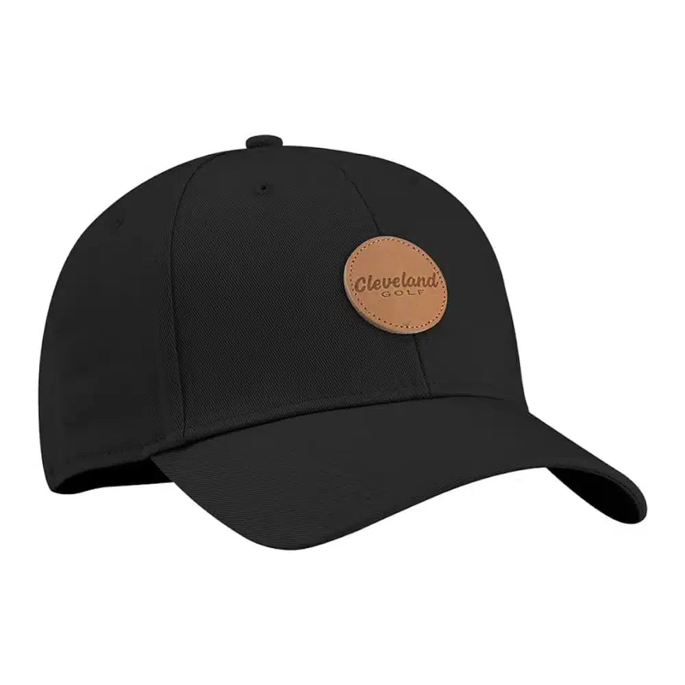 [CLPCN01] Cleveland Golf Cap | Leather Patch (Black)