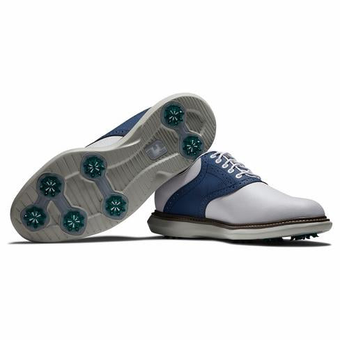 Footjoy Men's Golf Shoes | Traditions | White/Navy e9