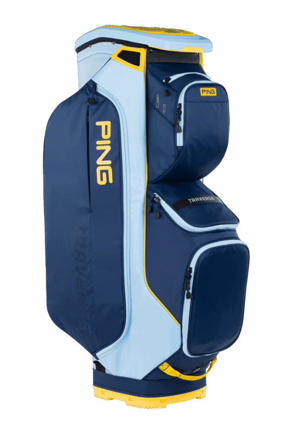 [4T244-B-NCL] Ping Golf Bags | Traverse 244 Cart | Navy Crystal Lemon