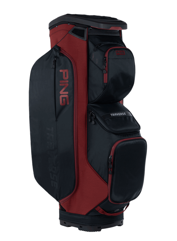 [4T244-B-BHR] Ping Golf Bags | Traverse 244 Cart | Black Heather Red