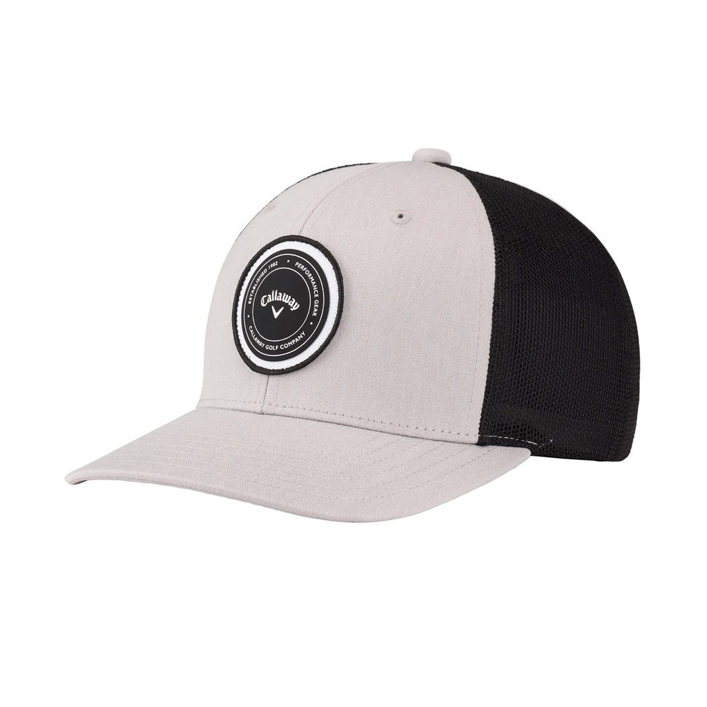 [3001089G-01-02] Callaway Mens Golf Cap | Playing Through | Trucker Grey-Black