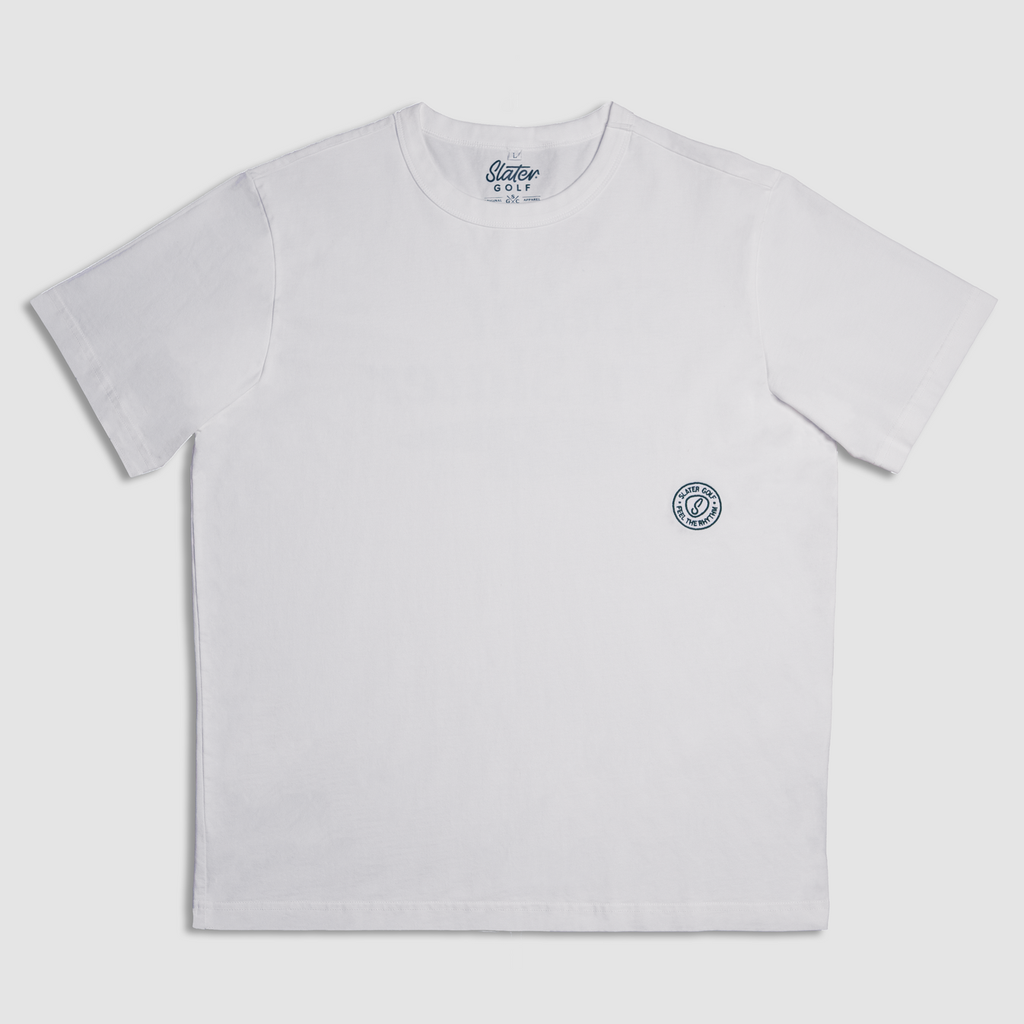[50219739] Slater Golf Mens T-Shirt | Lifestyle | Sink It In | White (S)