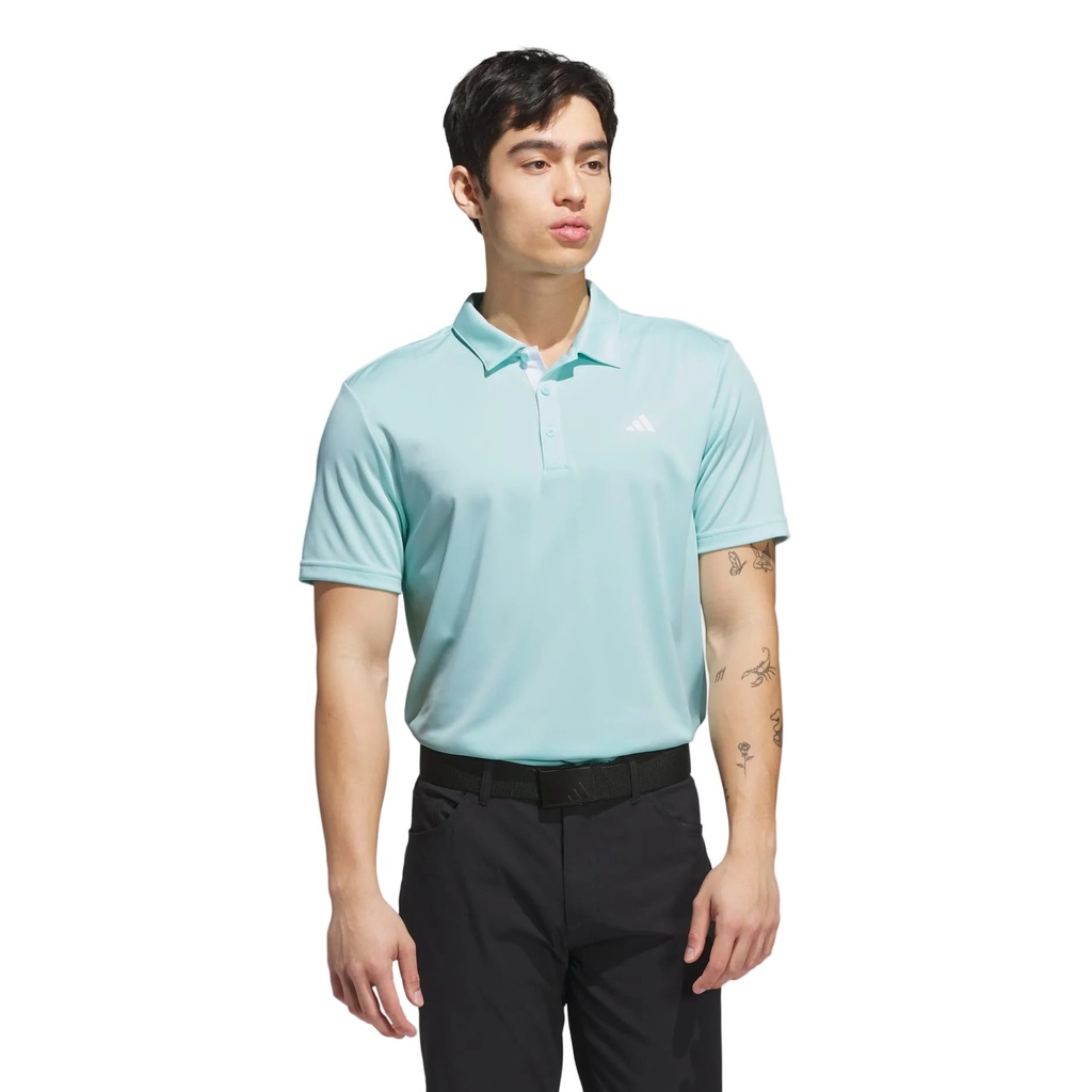 Adidas Mens Golf Shirt | Drive Polo | Flash Aqua