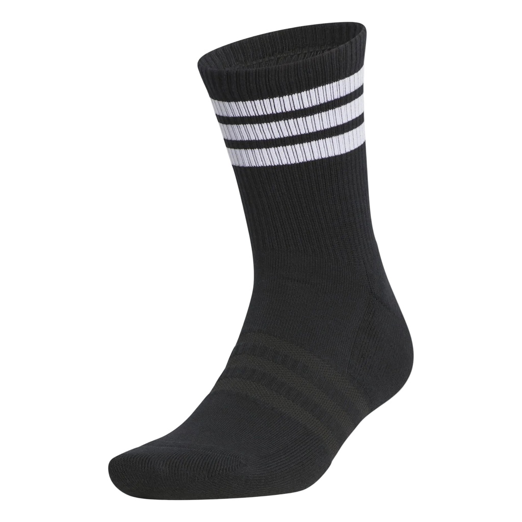 [JI741568] Adidas Golf Socks | Half-Crew 3-Stripes | Black (6 to 8)