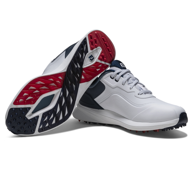 Footjoy Mens Golf Shoes | Pro SL | White-Blue-Red 15