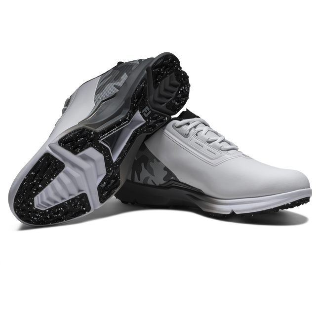 Footjoy Mens Golf Shoes | Fuel | White-Grey-Black