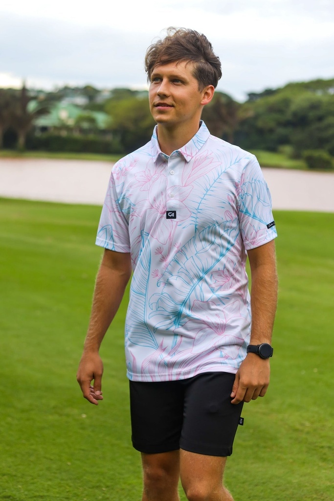 [CAMFS039] Custom Apparel Men's Funky Golf Shirt | Autumn Lily (S)