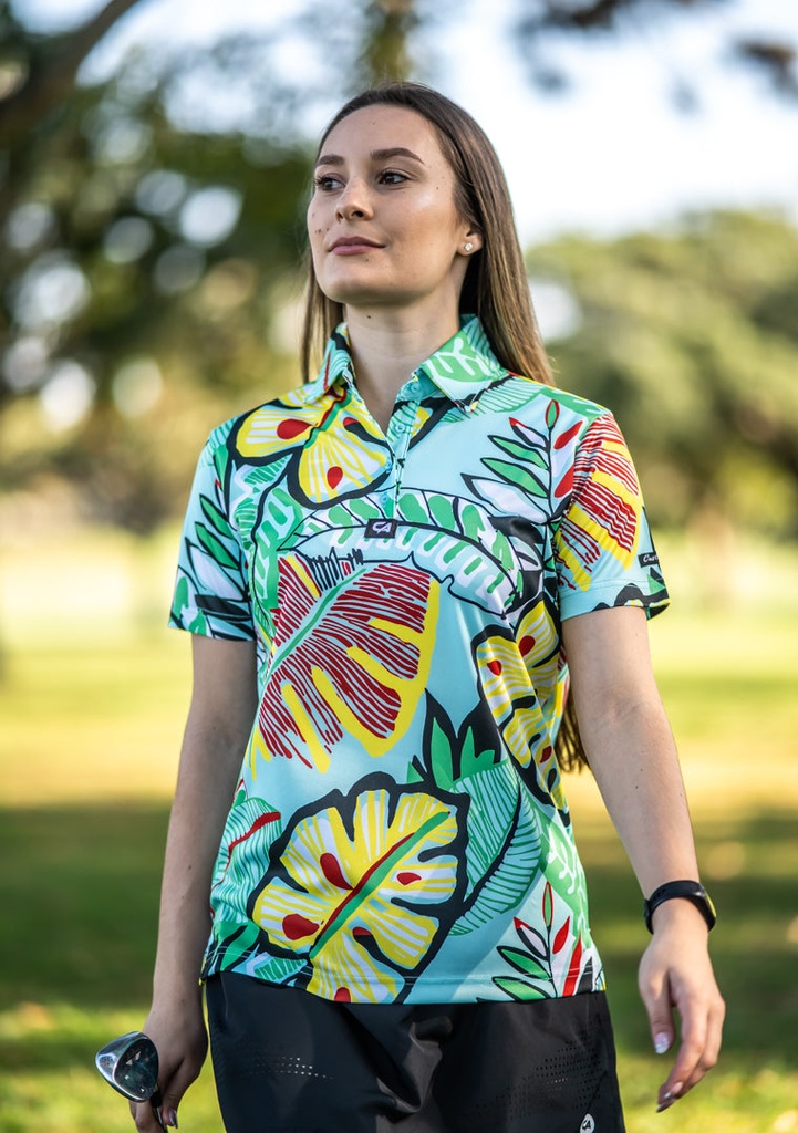 [CAWFS20] Custom Apparel Womens Golf Shirts | Funky | Leafy Greens (S)