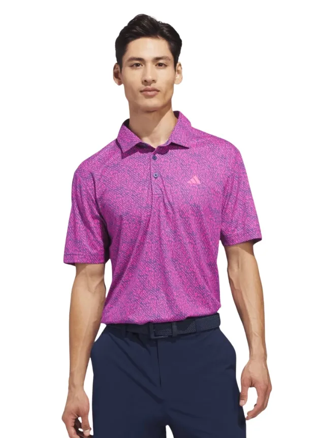 Adidas Men's Golf Shirt | Ultimate365 Feather Print Polo |