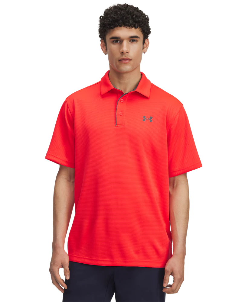 Under Armour Mens Golf Shirt | Tech Polo | Racer Red