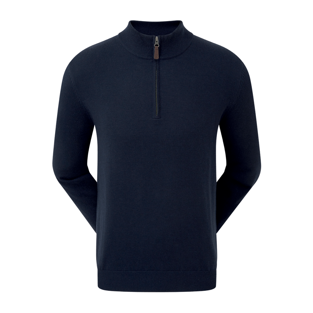 [901138M] Footjoy Men's Golf Pullover | Wool Blend Half-Zip (Navy, M)
