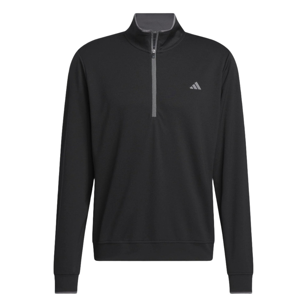 [IU4514S] Adidas Men's Golf Jersey | Lightweight 1/4 Zip | Black (S)