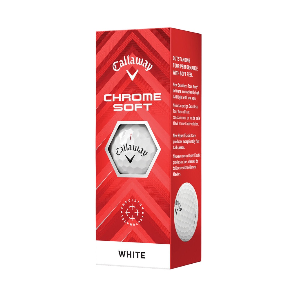 [3000966G02] Callaway Golf Balls | Chrome Soft 2024 (White/Sleeve)