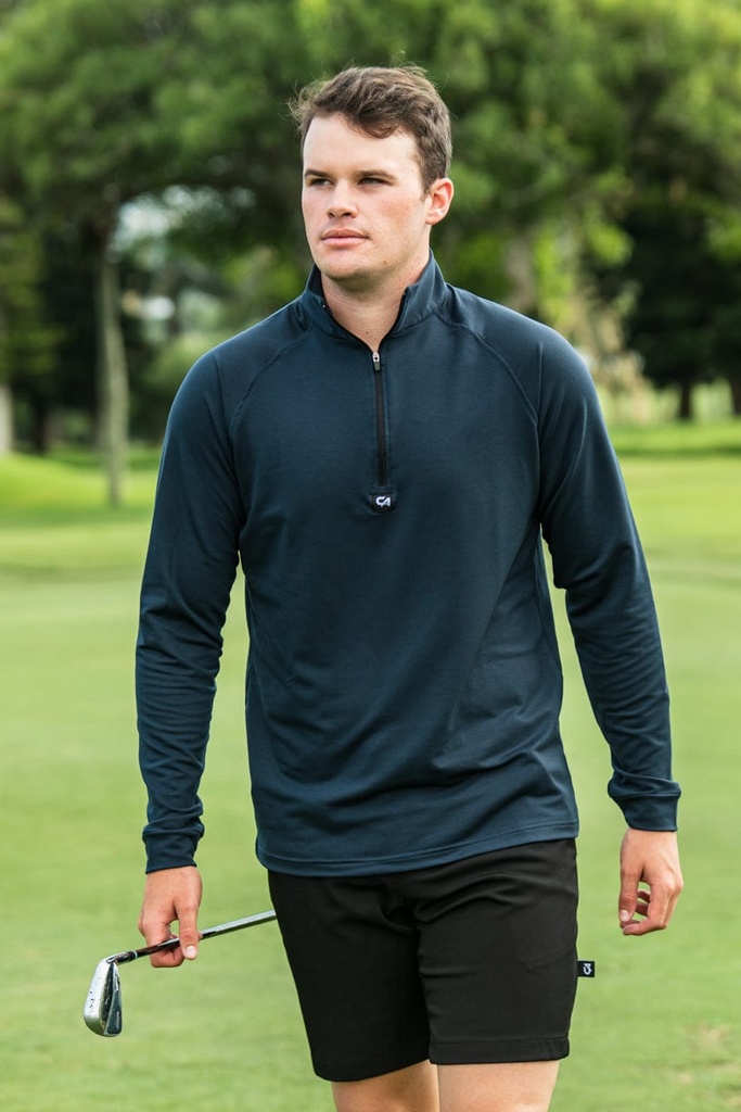 [CAAJ030] Custom Apparel Men's Golf Jersey | Apex Plain (Navy, S)