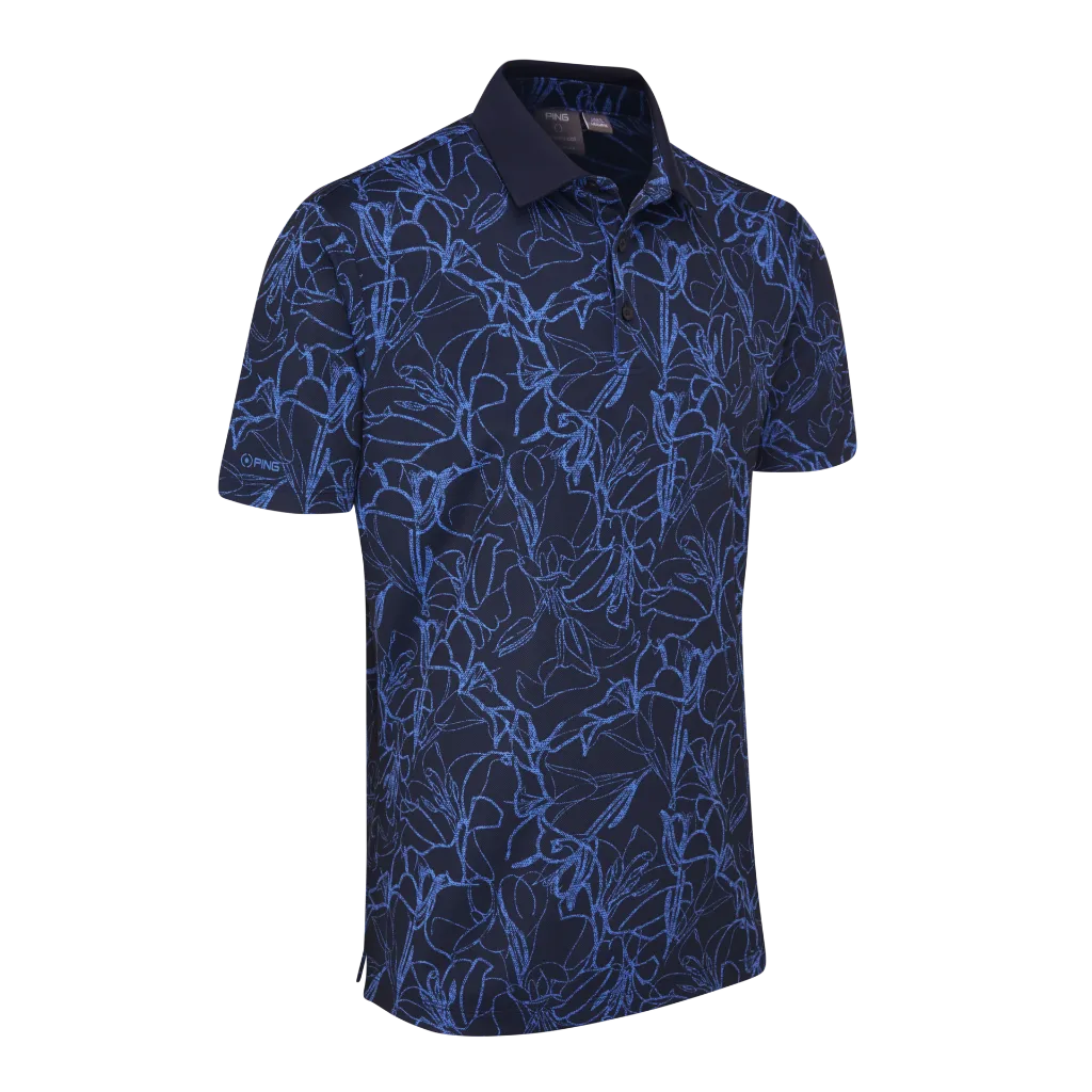 Ping Men`s Golf Shirts | Orlando Polo | Navy/Bright Cobalt