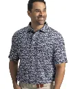 Footjoy Men`s Golf Shirt | EU Hidden Palm | Printed Lisle | Navy/White