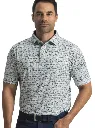 Footjoy Men`s Golf Shirt | EU Surfs Up | Printed Lisle | Forest Green/White