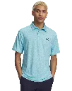 Under Armour Mens Golf Polo | Playoff 3.0 Printed Polo | Blue Haze