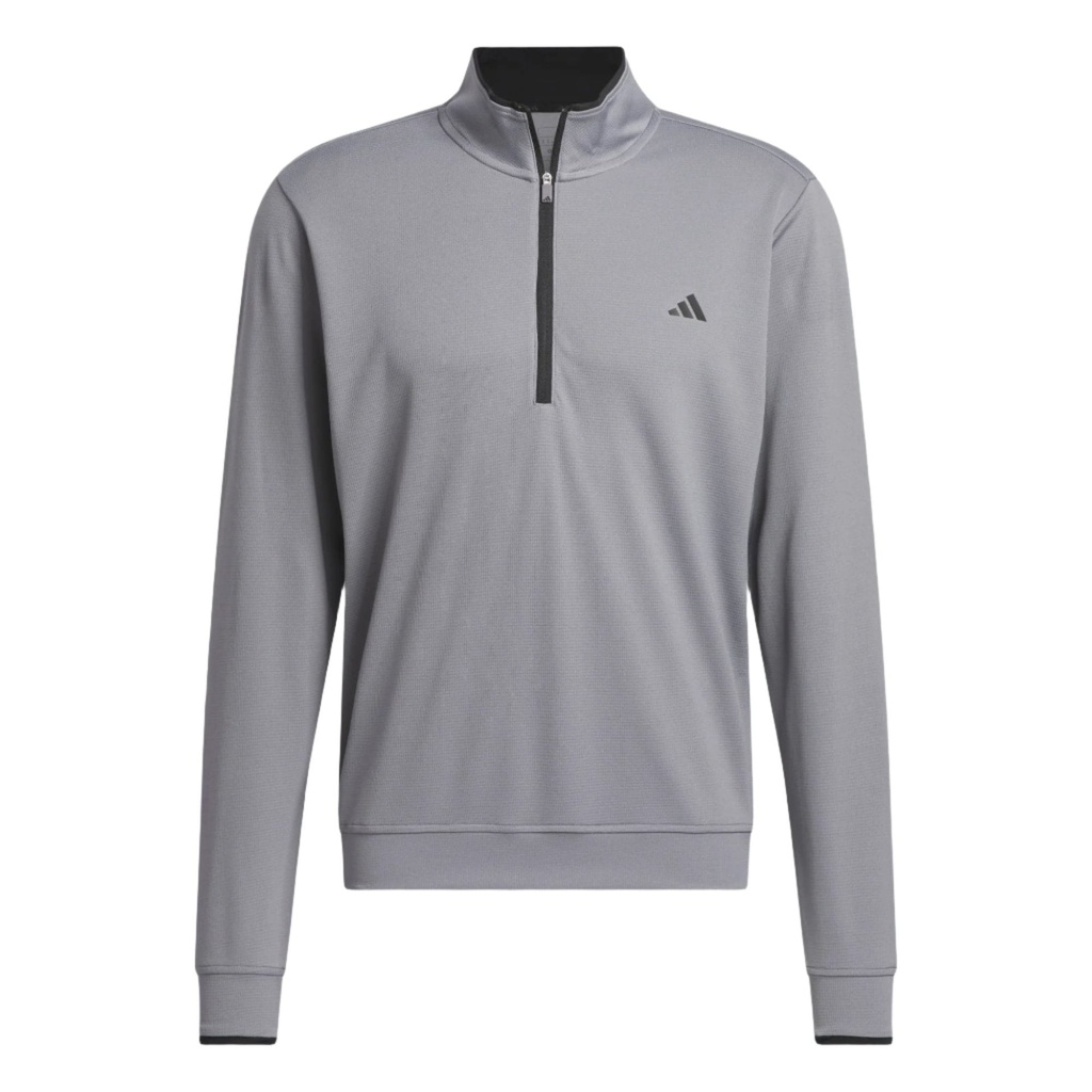 [IU4513S] Adidas Men's Golf Jersey | Lightweight 1/4 Zip | Grey (S)