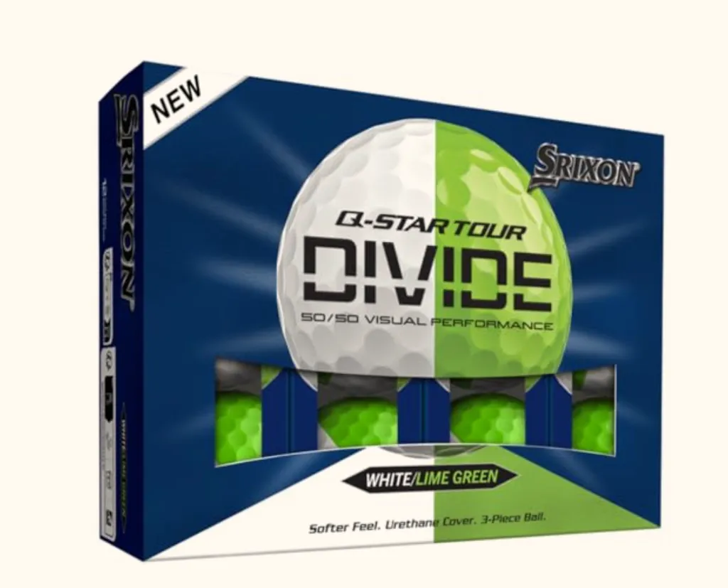 [HOS-838] Srixon Golf Balls | Limited Edition | Q-Star Tour 6 Divide | White-Lime Green