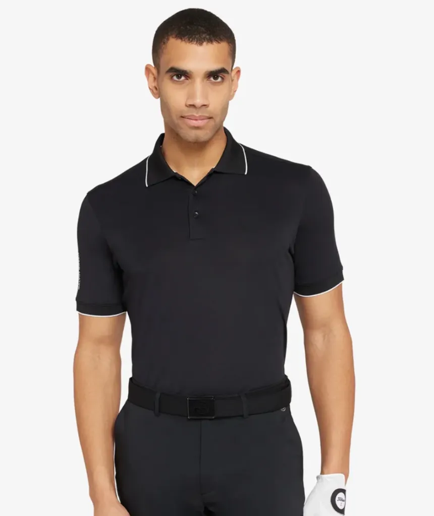 [D01001309403-S] Galvin Green Mens Golf Shirt | Marty | Black (S)