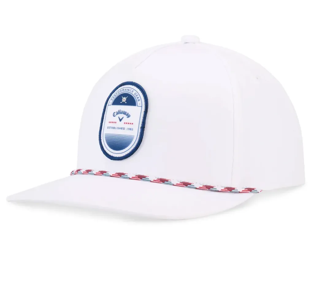 Callaway Mens Golf Cap | Birdie Brigade Rope | White