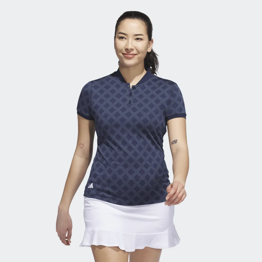 Adidas Womens Golf Shirt | Ultimates 365 Polo | Jacquard | Navy