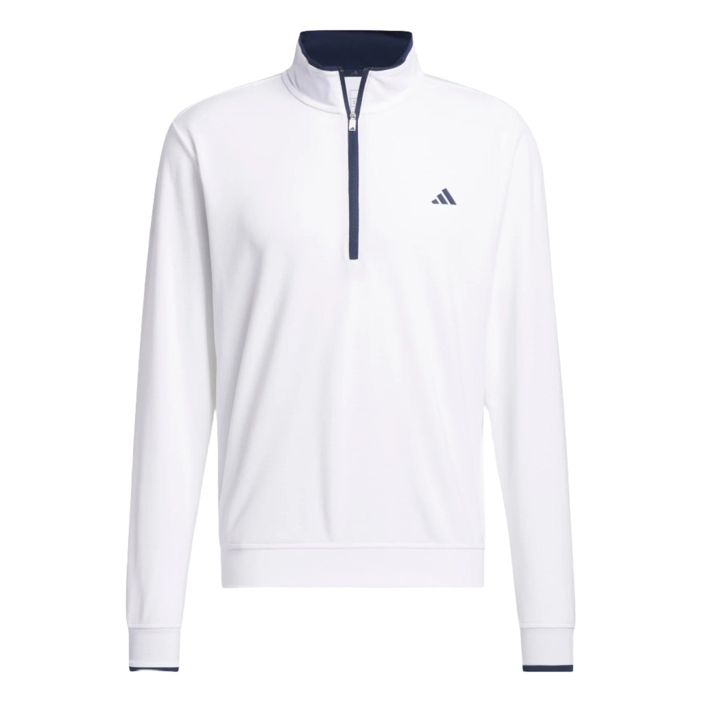 Adidas Mens Jersey | Lightweight 1-4 Zip | White