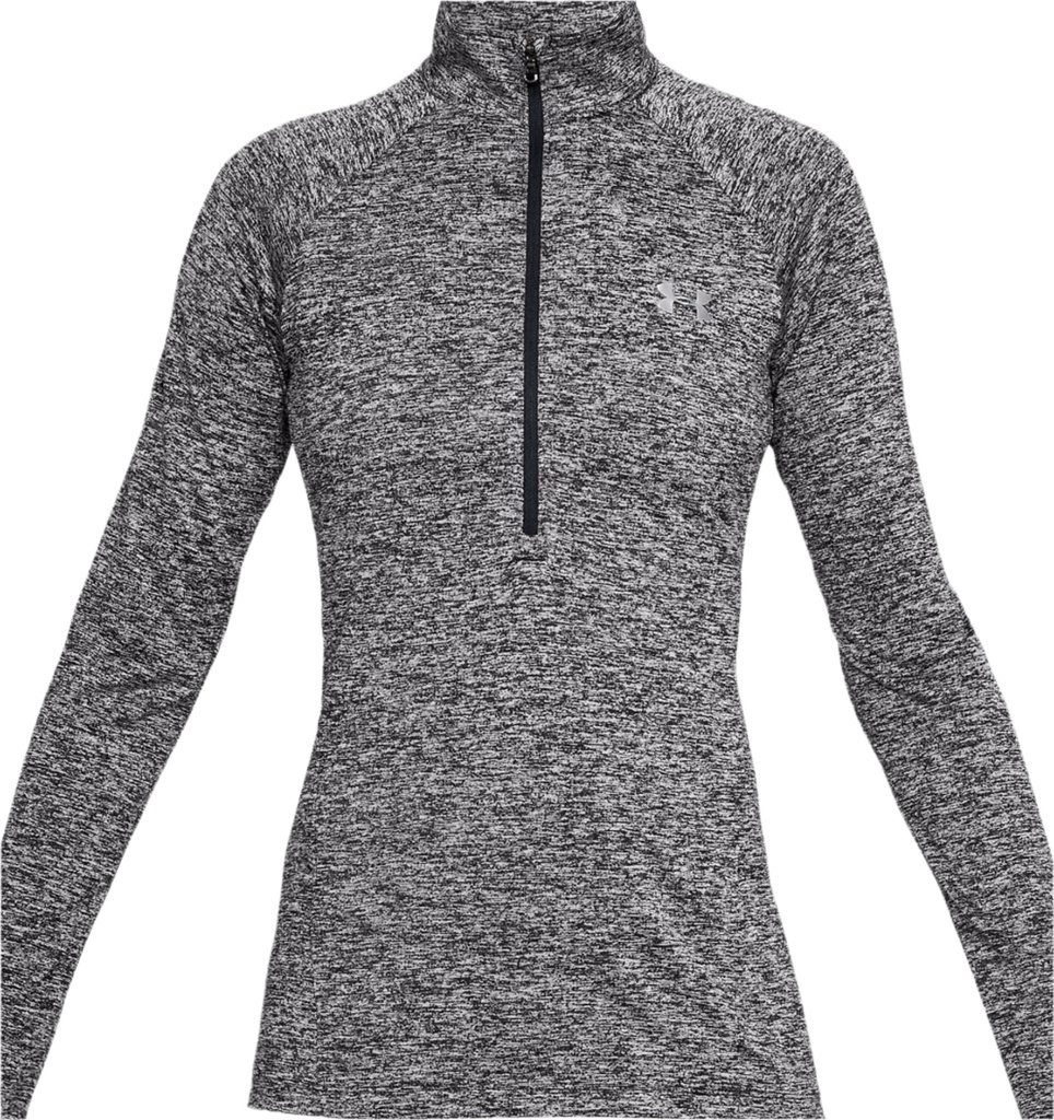 [1320128-001-S] Under Armour Women's Golf Jersey | Tech Twist ½ Zip (Grey/Black, S)