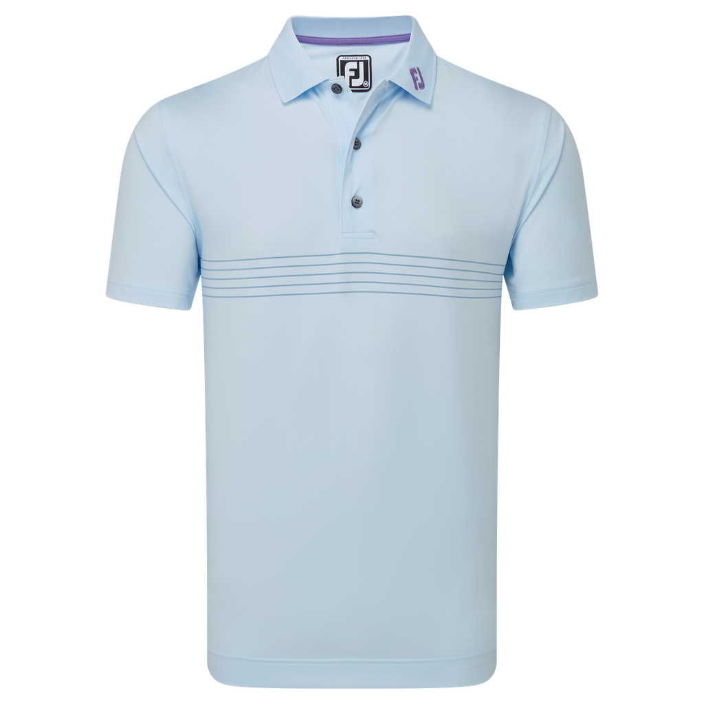 [81590S] Footjoy Men's Golf Shirt | Engineered Pinstripe | Mist (S)