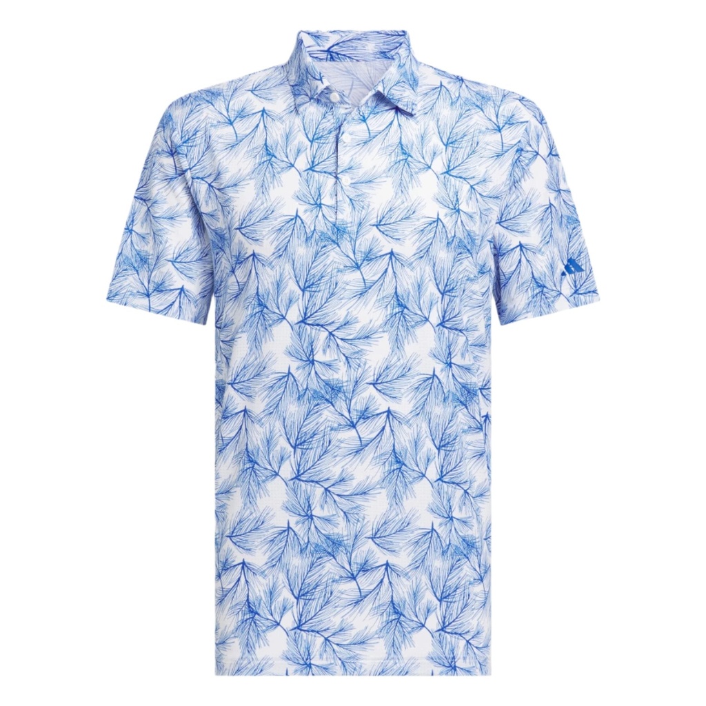 [IW1412S] Adidas Men's Golf Shirt | Pine Print | Blue (S)