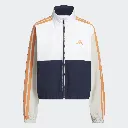 Adidas Womens Golf Windbreaker | Beyond The Course Twistweave Full-Zip | Navy-White
