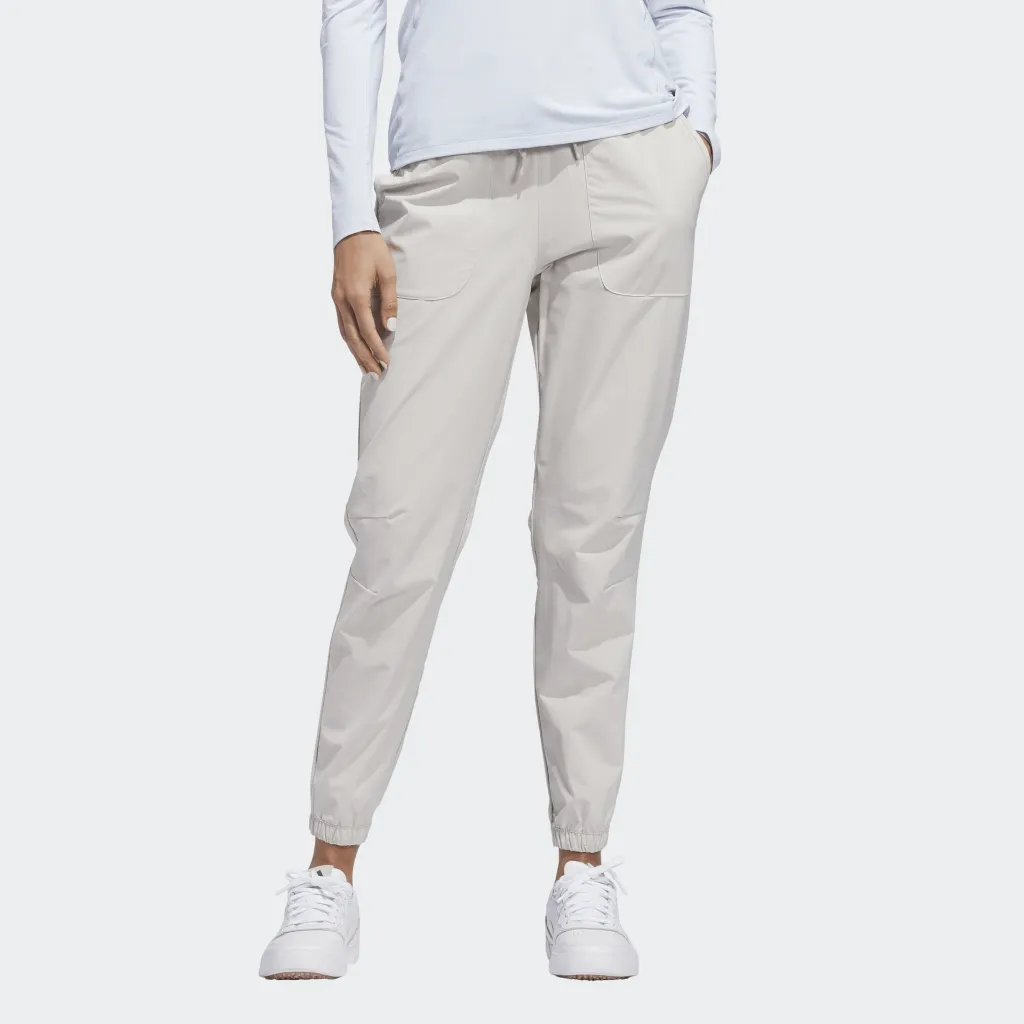 [JX6697S] Adidas Womens Golf Pants | Ultimate365 Twistweave Jogger | Beige (S)