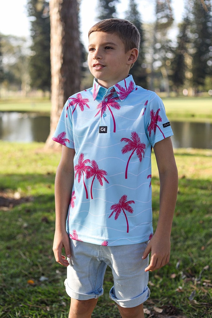 Custom Apparel Junior Golf Shirt | Funky | Palm Vibes