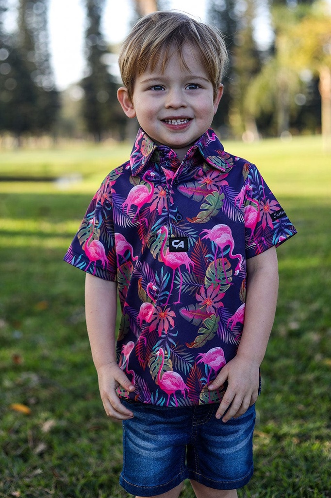 Custom Apparel Junior Golf Shirt | Funky | Vibrant Mingos