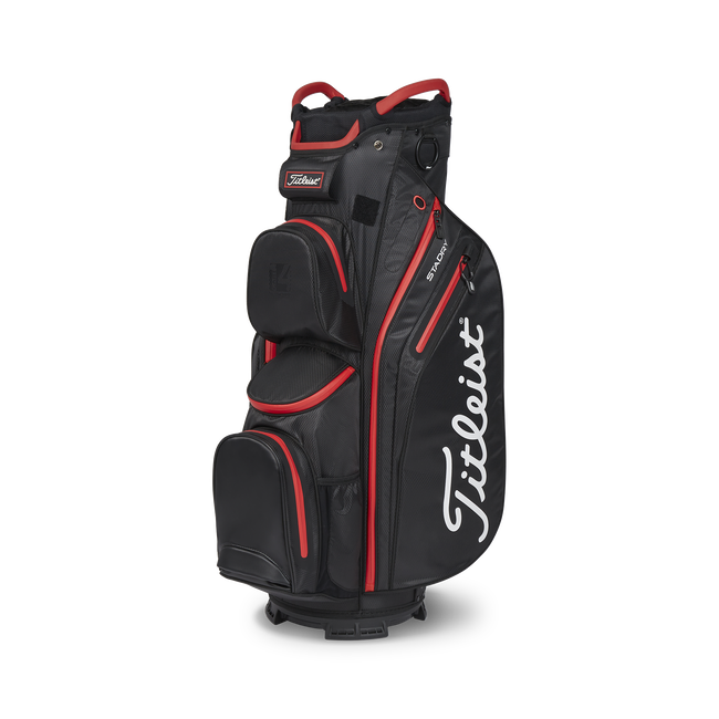 [TB23CT9-006] Titleist Golf Bag | Cart 14 Stadry | Black/Black/Red