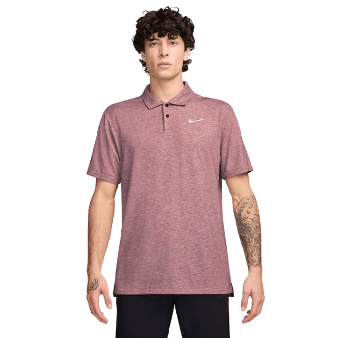 Nike Mens Golf Shirt | Heather | Burgundy