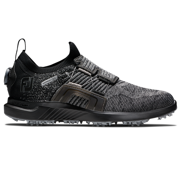 FOOTJOY MENS GOLF SHOES | HYPERFLEX BOA | BLACK-CHARCOAL