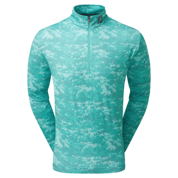 [80114XS] FOOTJOY MEN'S GOLF MIDLAYER | EU CLOUD | CAMO MAUI BLUE (XS)