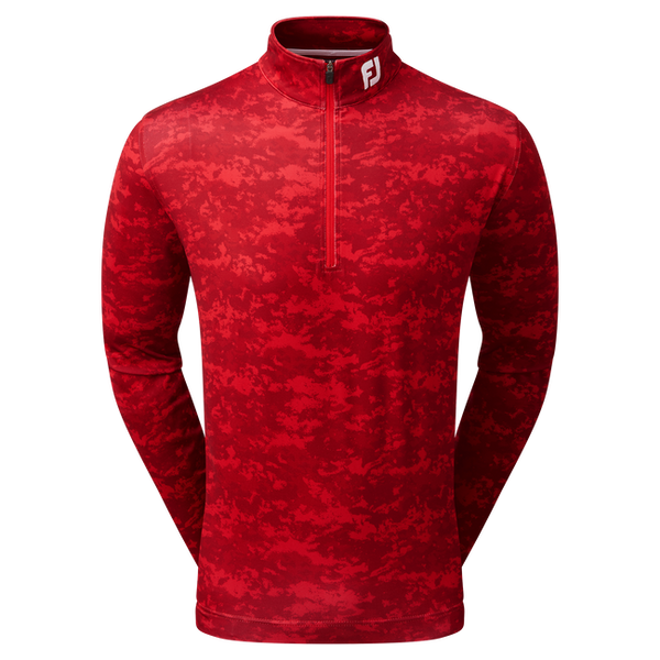 FOOTJOY MENS GOLF MIDLAYER | EU CLOUD | CAMO RACING RED