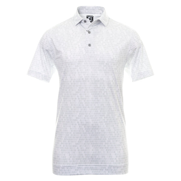 FOOTJOY MENS GOLF SHIRTS | DIGITAL CAMO FJ PRINT LISLE | GREY