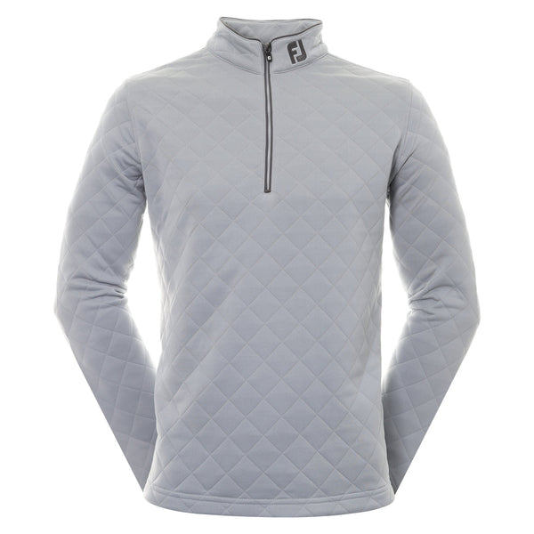 [88453XS] FOOTJOY MENS GOLF JERSEY | DIAMOND JACQUARD CHILLOUT | GREY-CHARCOAL (XS)