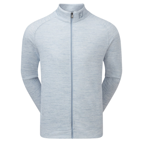 [88431XS] FOOTJOY MEN'S GOLF JERSEY | SPACE DYE FLEECE FULL ZIP MID | DOVE GREY (XS)