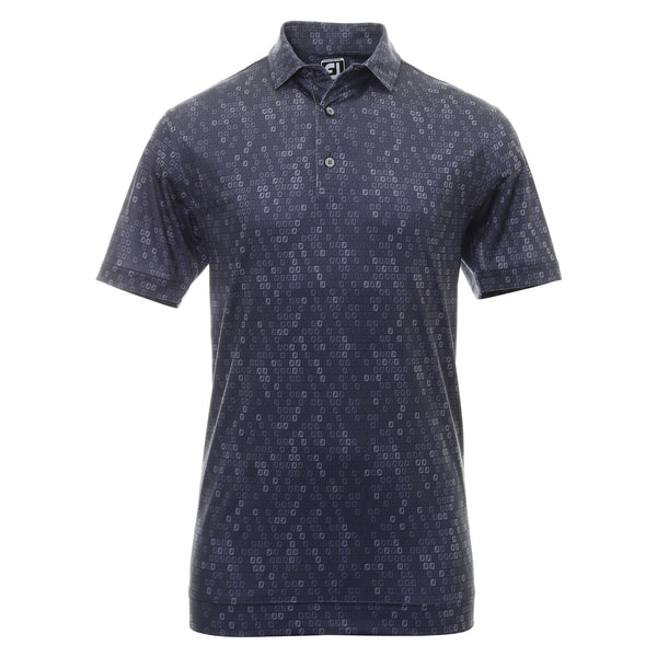 FOOTJOY MENS GOLF SHIRTS | DIGITAL CAMO FJ PRINT LISLE | NAVY