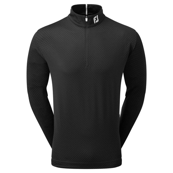 [80068S] FOOTJOY MENS GOLF JERSEY | EU TONAL PRINT CHILLOUT | BLACK (S)
