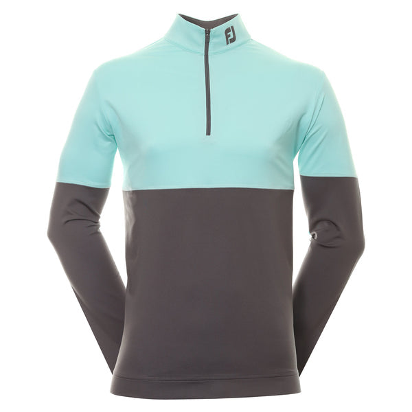 FOOTJOY MENS GOLF MIDLAYER | EU COLOUR BLOCK | LAVA