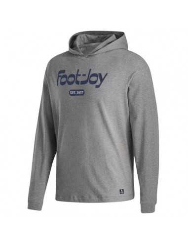 FOOTJOY MENS HOODIE-JERSEY | HERITAGE LONG SLEEVE | GREY